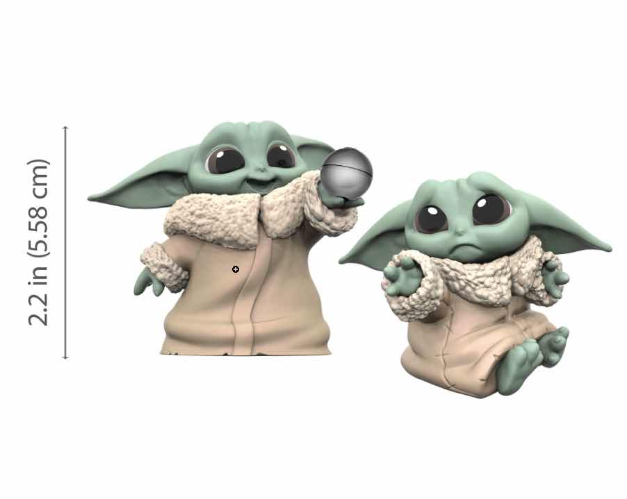 PACK THE CHILD BABY YODA BOLA + PENA SET 2 FIGURAS 5,5CM STAR WARS THE BOUNTY COLLECTION