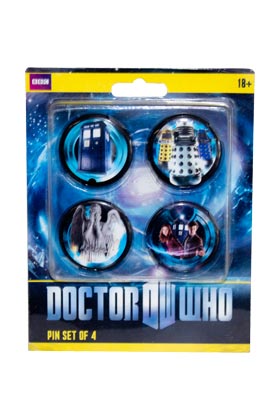 THE 11TH DOCTOR SET DE 4 PINS DOCTOR WHO