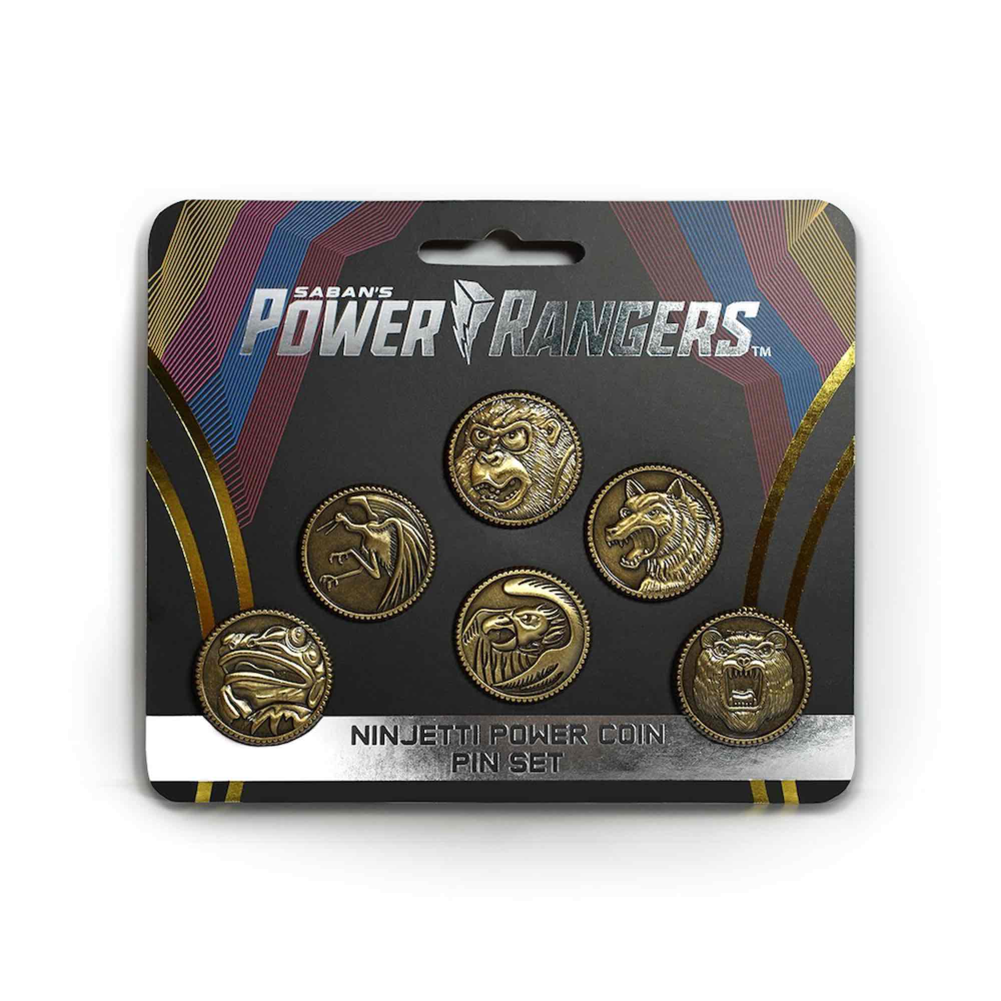 NINJETTI POWER COIN SET 6 PINS 2 CM POWER RANGERS