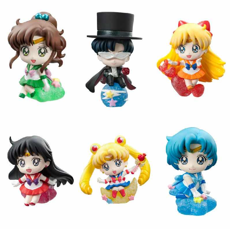 SAILOR MOON MAKE UP WITH CANDY! DISPLAY 6 FIGURAS 5.5 CM PETIT CHARA LAND