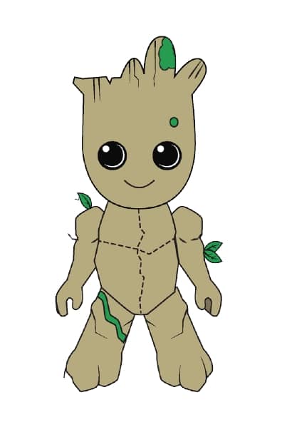 Groot peluche 17/18cm Marvel