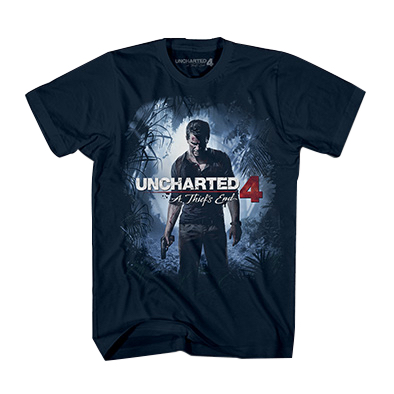 UC4 JR COVER TEE NAVY CAMISETA CHICO TALLA M UNCHARTED 4