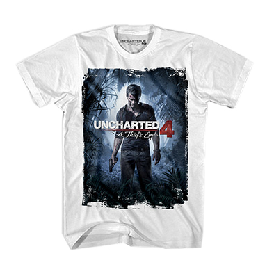UC4 JR COVER TEE WHITE CAMISETA CHICO TALLA S UNCHARTED 4