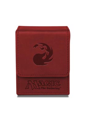 MAGIC MANA FLIP TOP DECK BOX - RED (ROJO) TACTO PIEL